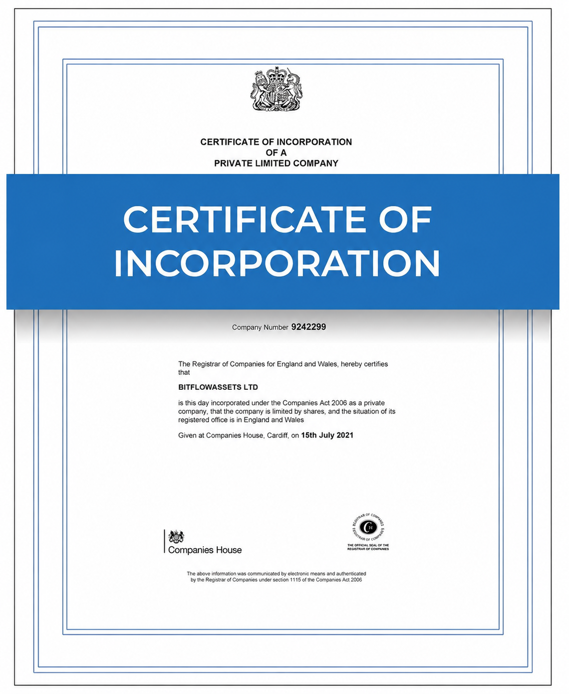 Certificate of Incorporation